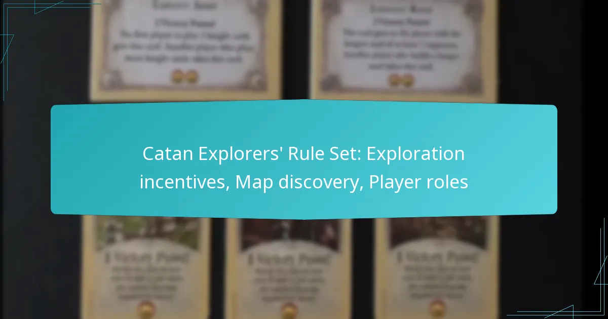 Catan Explorers’ Rule Set: Exploration incentives, Map discovery, Player roles