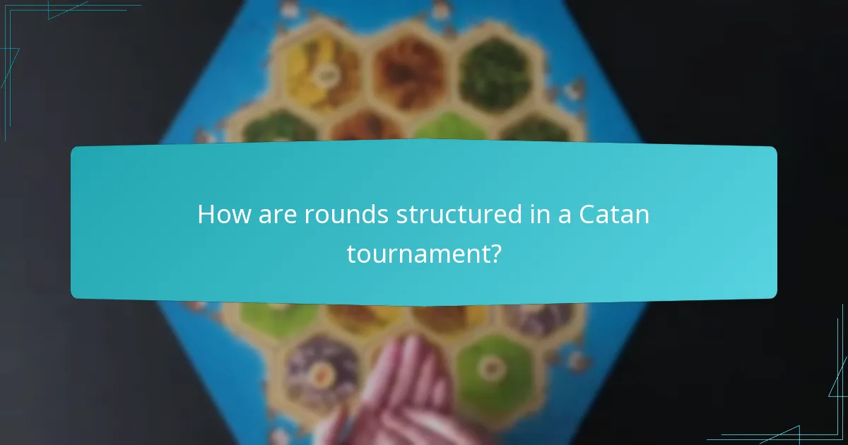 How are rounds structured in a Catan tournament?