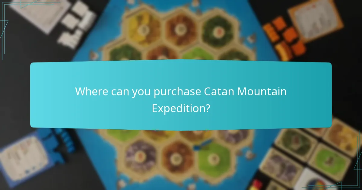 Where can you purchase Catan Mountain Expedition?