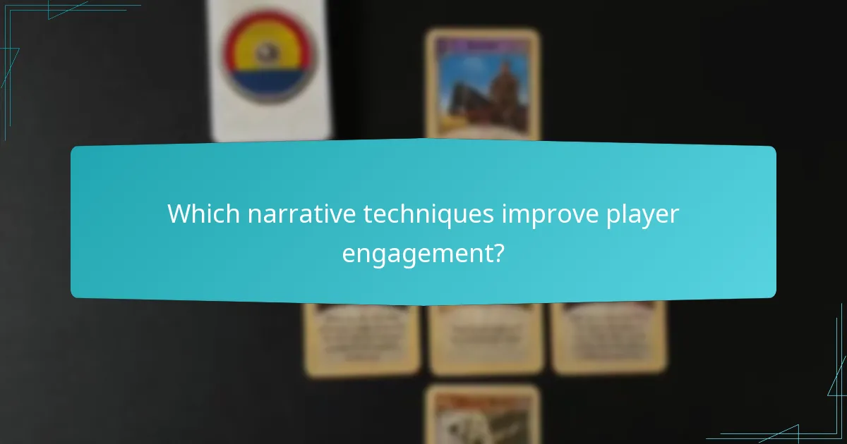Which narrative techniques improve player engagement?